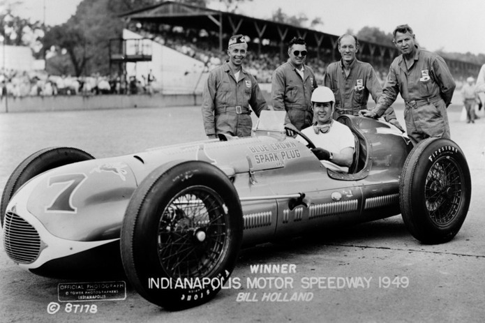 Holland's unequaled run of success at the Brickyard included a win and three second places in a five-year span. (Photo courtesy: Indianapolis Motor Speedway)